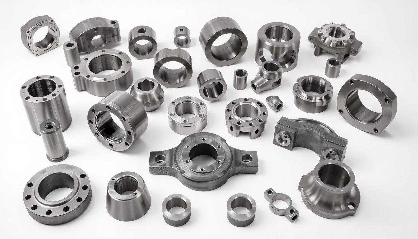 Various forged metal components for different industries