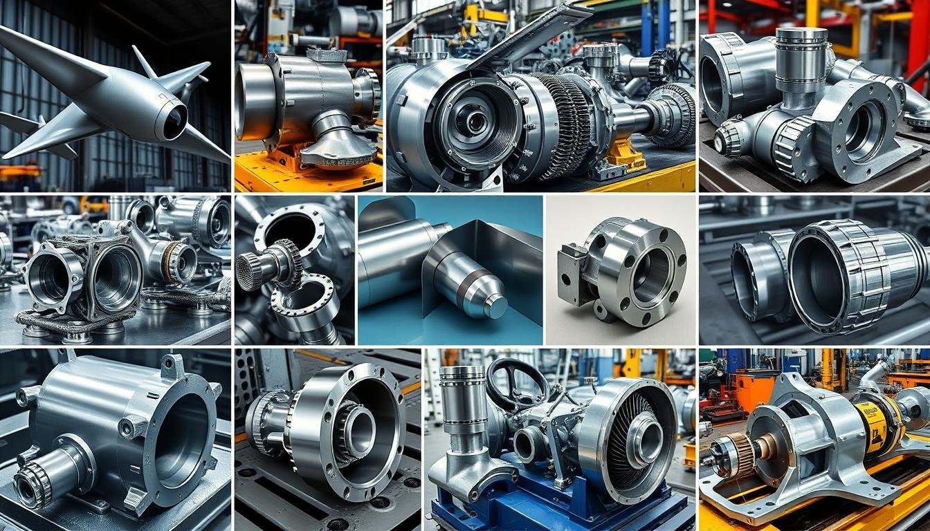 Various industrial applications of forged and machined aluminum parts across different sectors