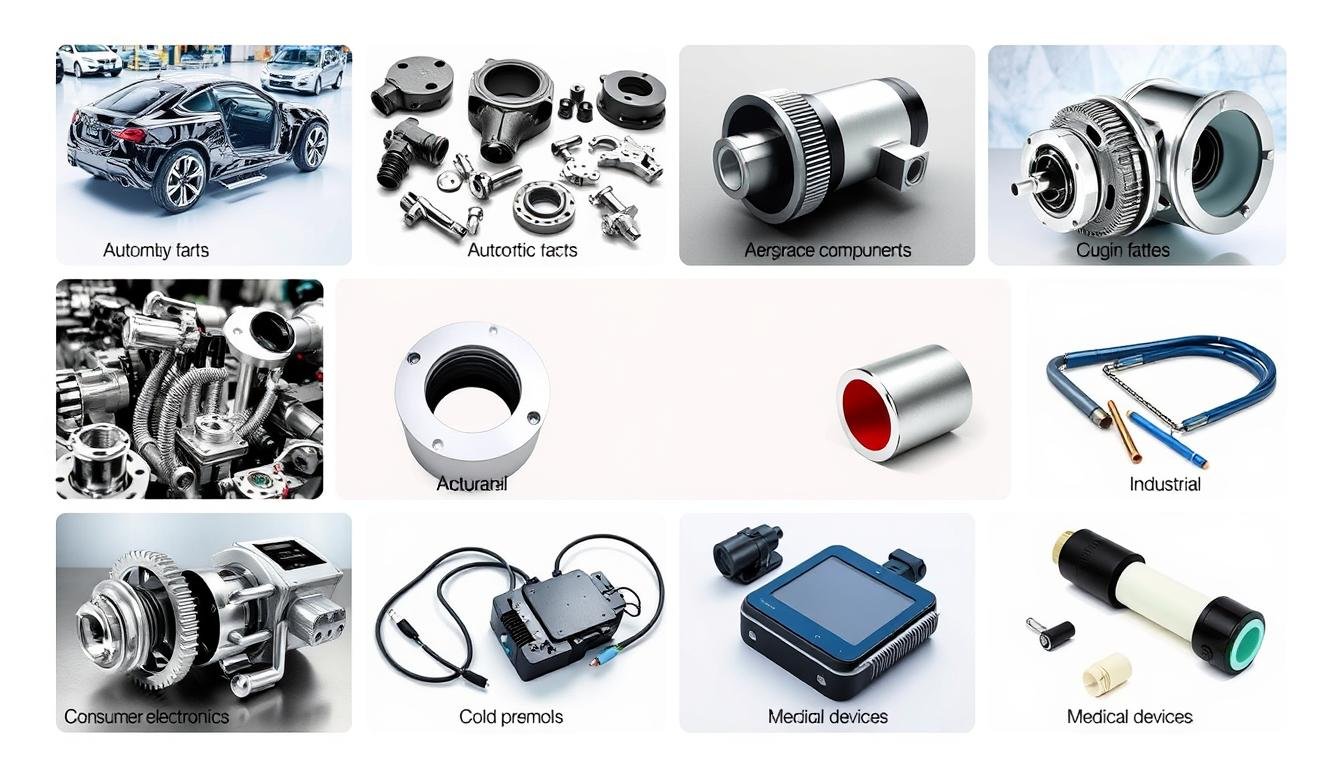 Various industries and applications using cold forging tools and components