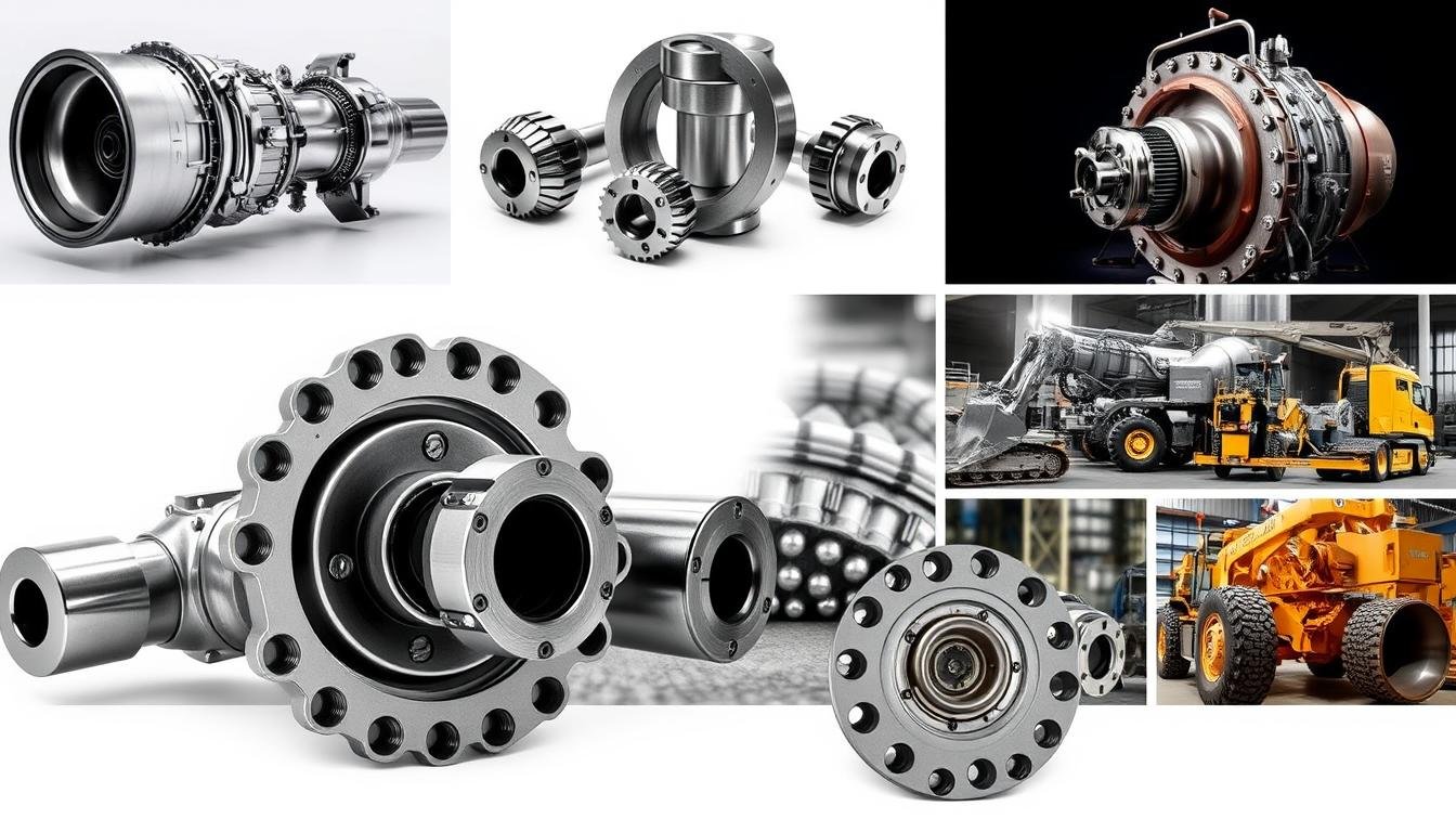 Various industry applications for MAIKONG forging press components across aerospace, automotive, and industrial sectors