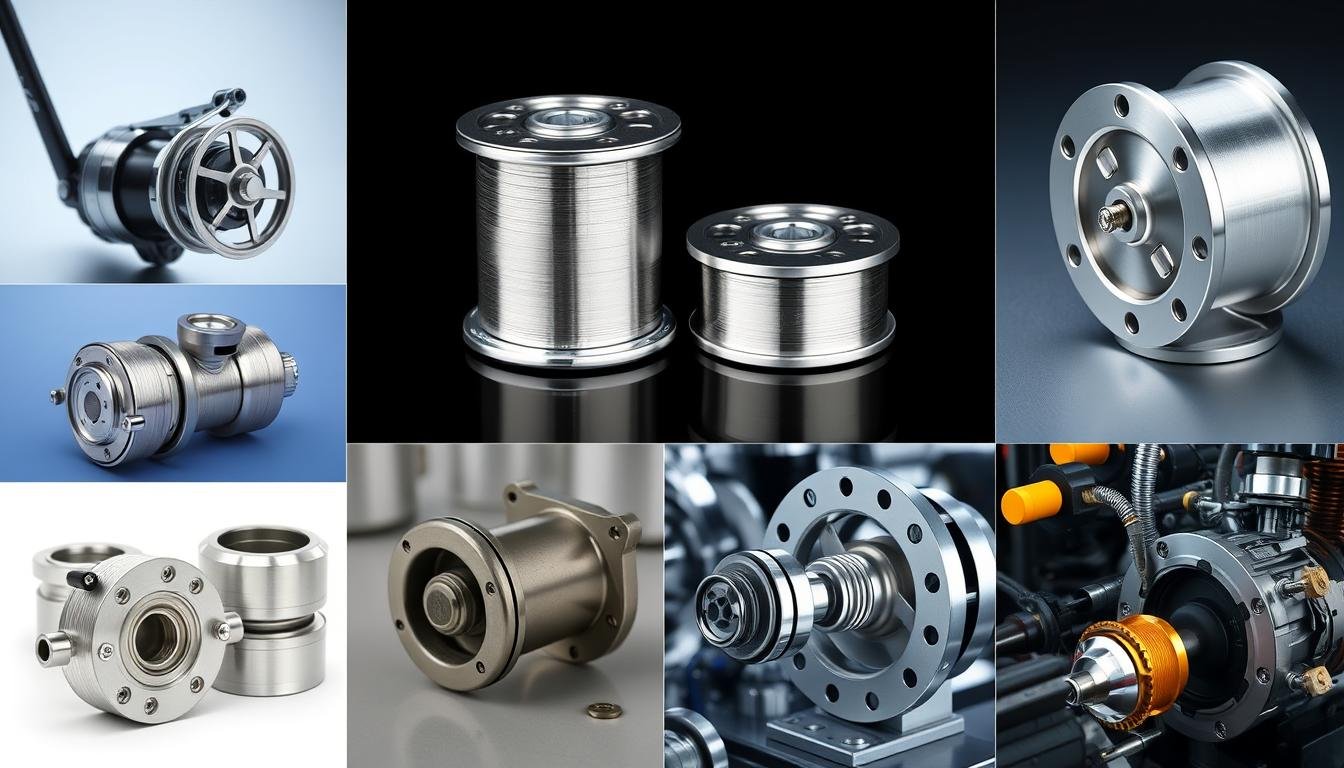 Various industry applications for cold forged type-ii anodized machined aluminum spools
