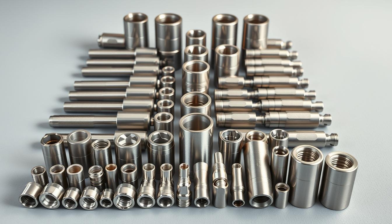 Various sizes and designs of aluminum forgings and extrusions tool ferrules manufactured by MAIKONG