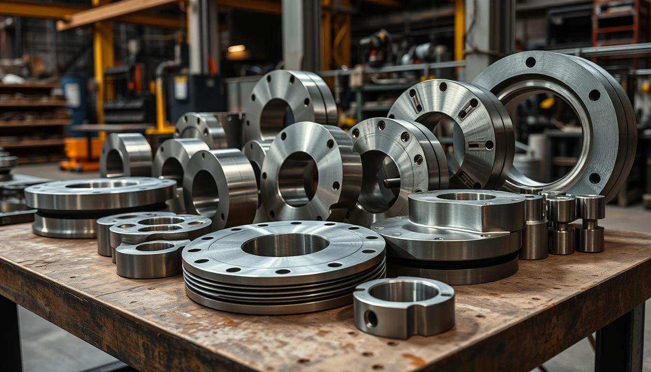 Various types of forging dies showing the Basics of Forging Dies in a manufacturing setting