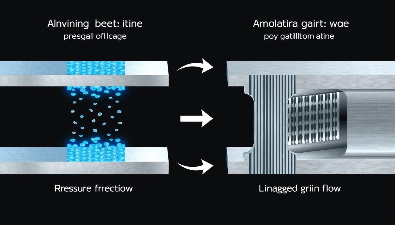 Visualization of grain structure alignment in forged aluminum during the forging process