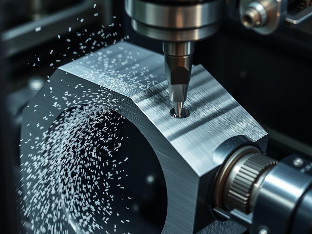 7075-T7352 aluminum forging undergoing precision machining