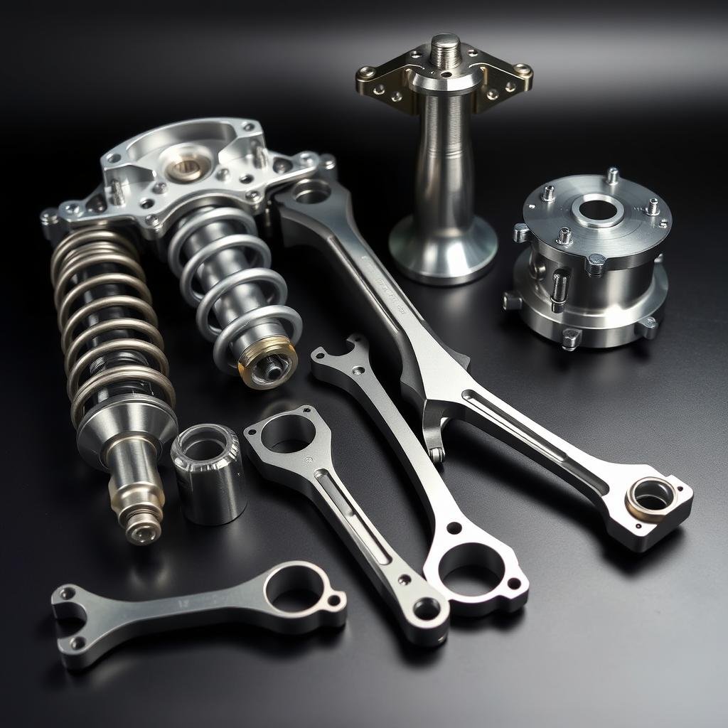 Automotive components manufactured from forged 7075 T6 aluminum