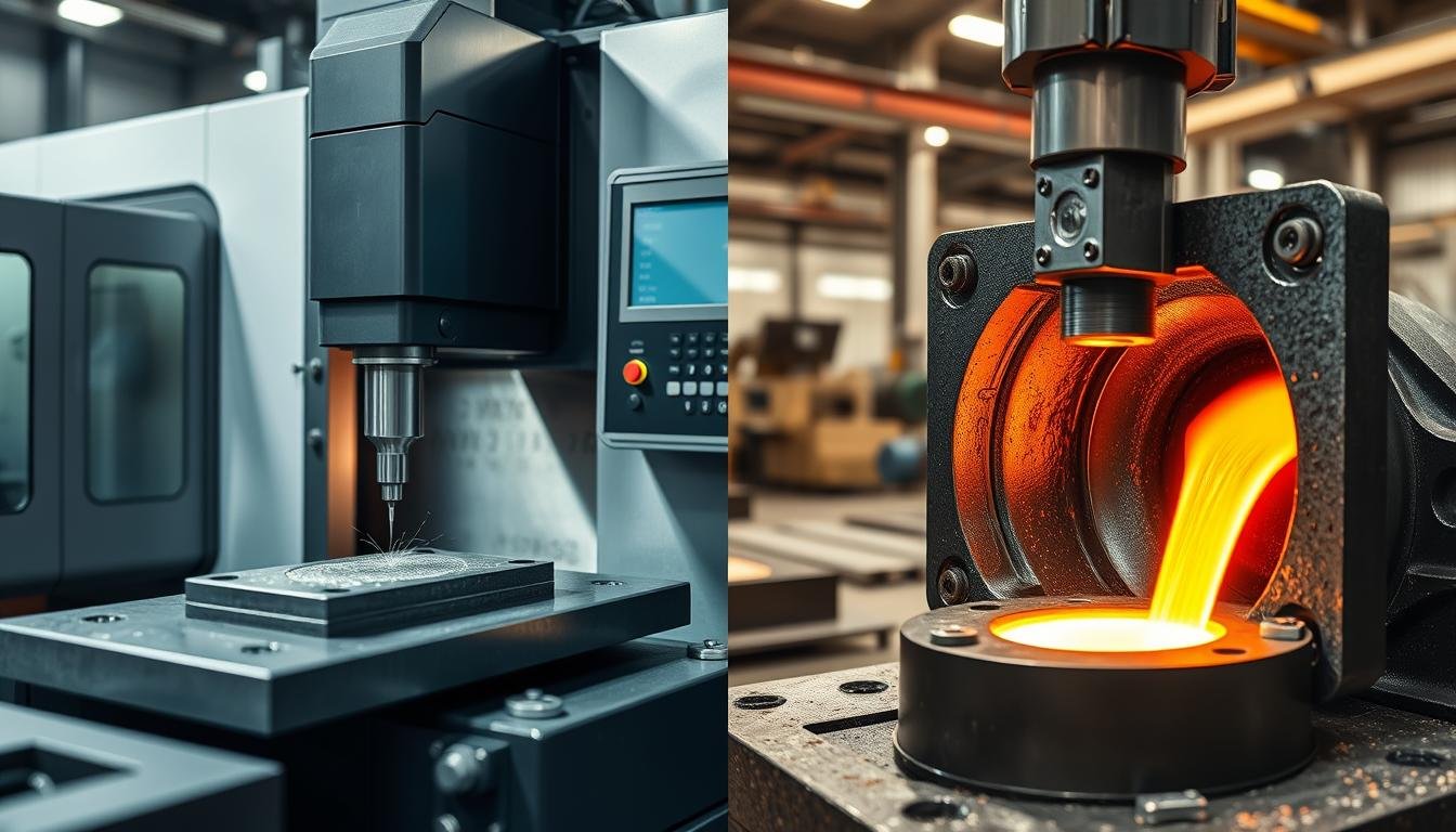 Comparison of billet vs cast manufacturing processes showing the key differences between these two metal forming methods