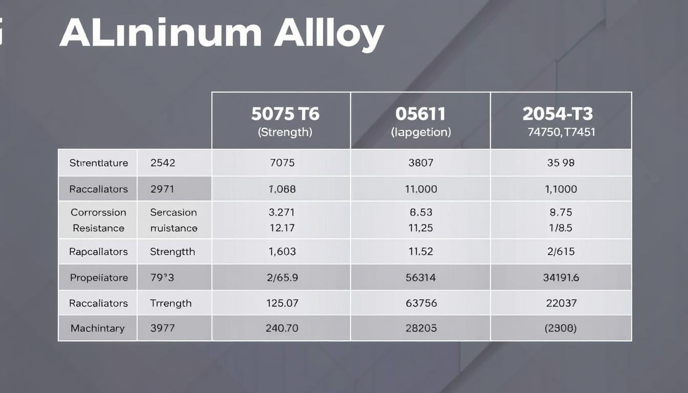Comparison of different aluminum alloys for various applications