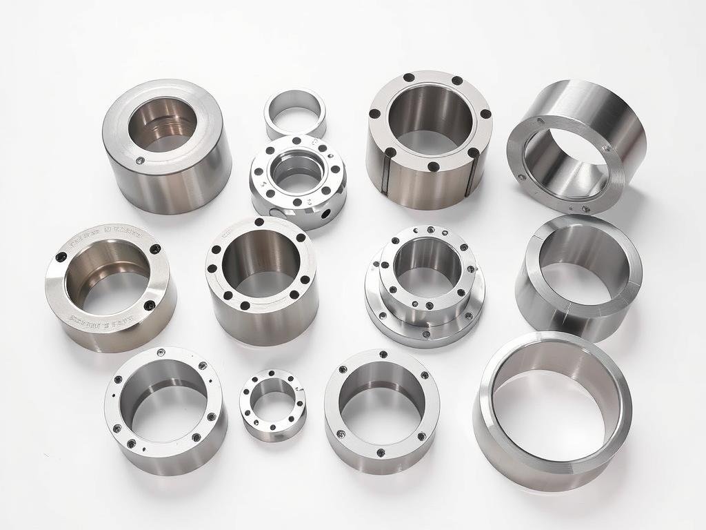 Different types of aluminum alloy forgings including open die, closed die, and rolled ring forgings