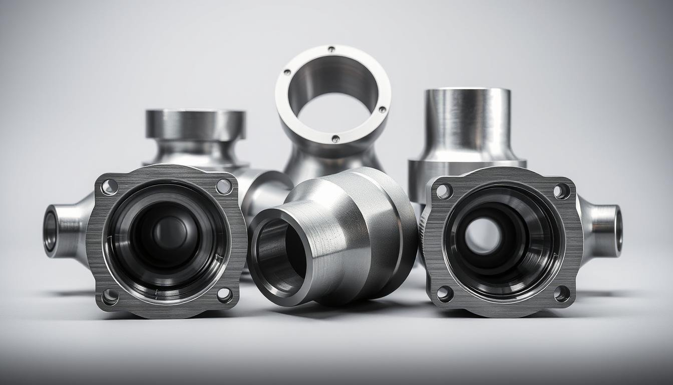 Forged aluminum parts showing the refined grain structure and superior strength