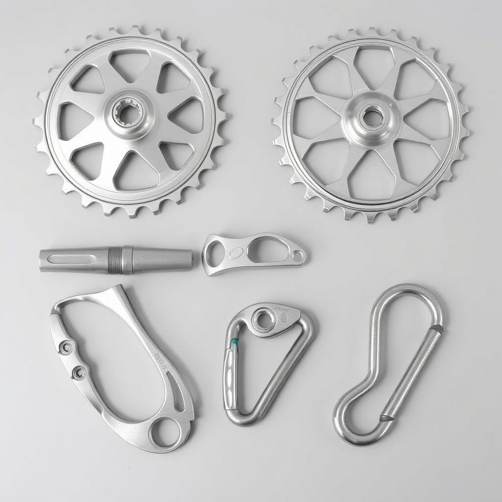 Forged aluminum sports equipment components