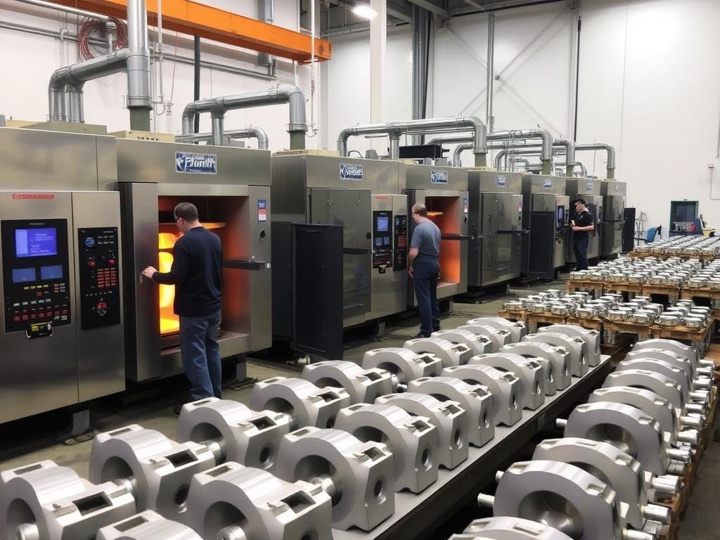 Heat treatment furnaces at MAIKONG aluminum forging facility