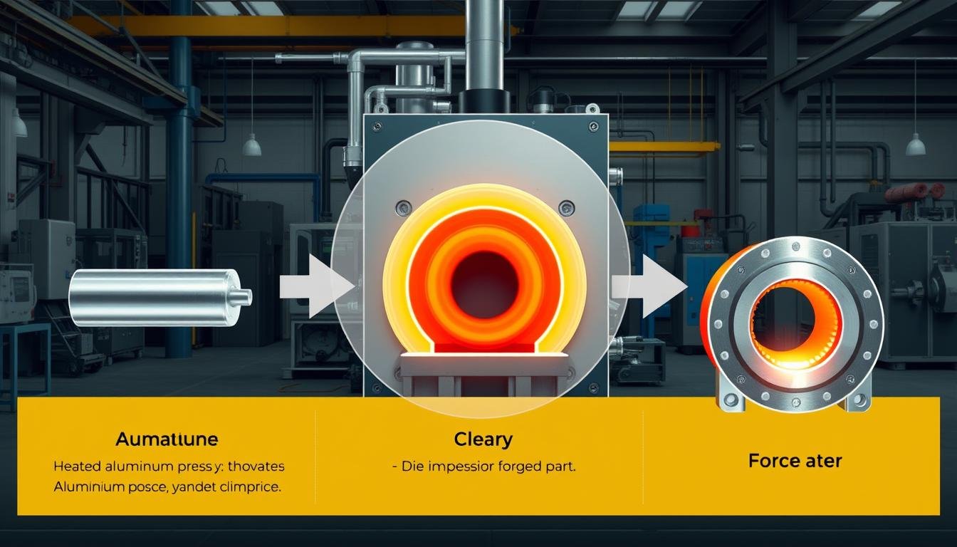 MAIKONG aluminum forging houses process showing metal being forged