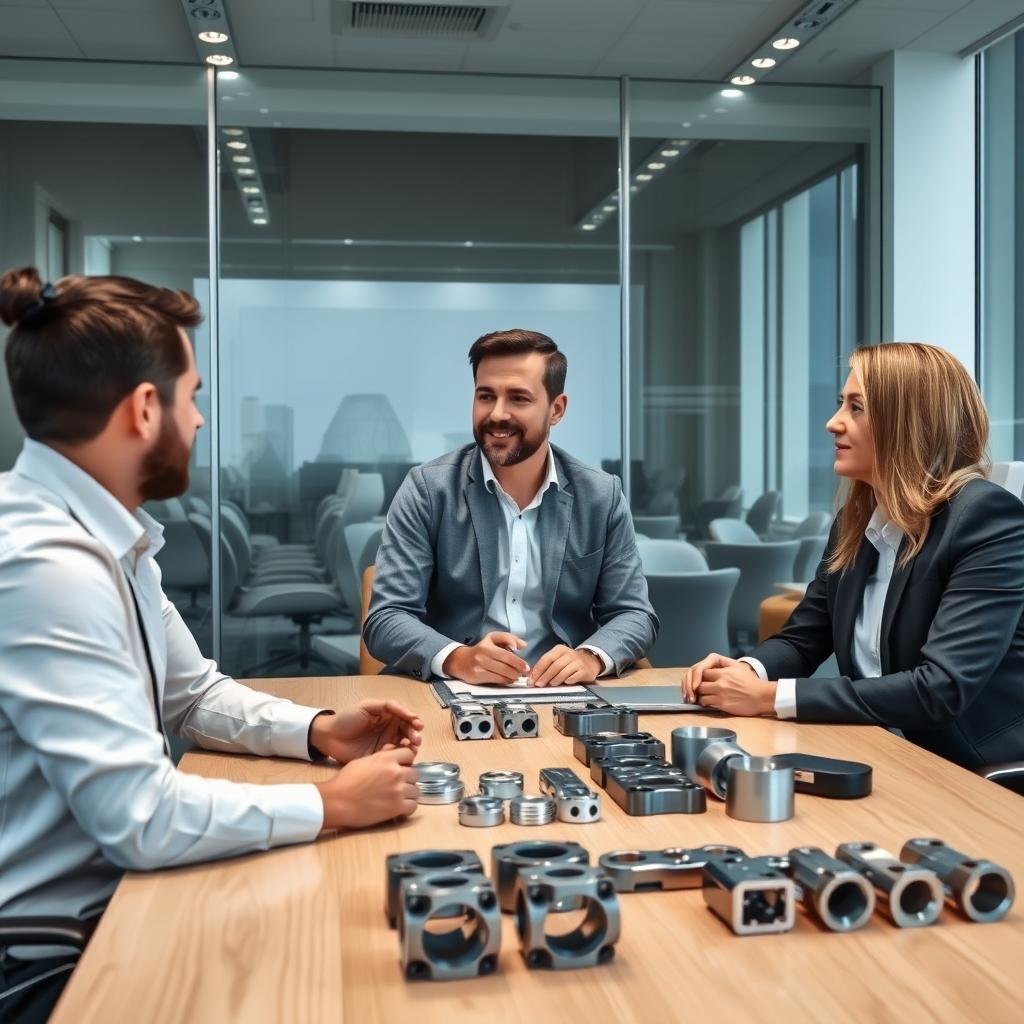 MAIKONG customer service team discussing forged 6061 T6 aluminum project