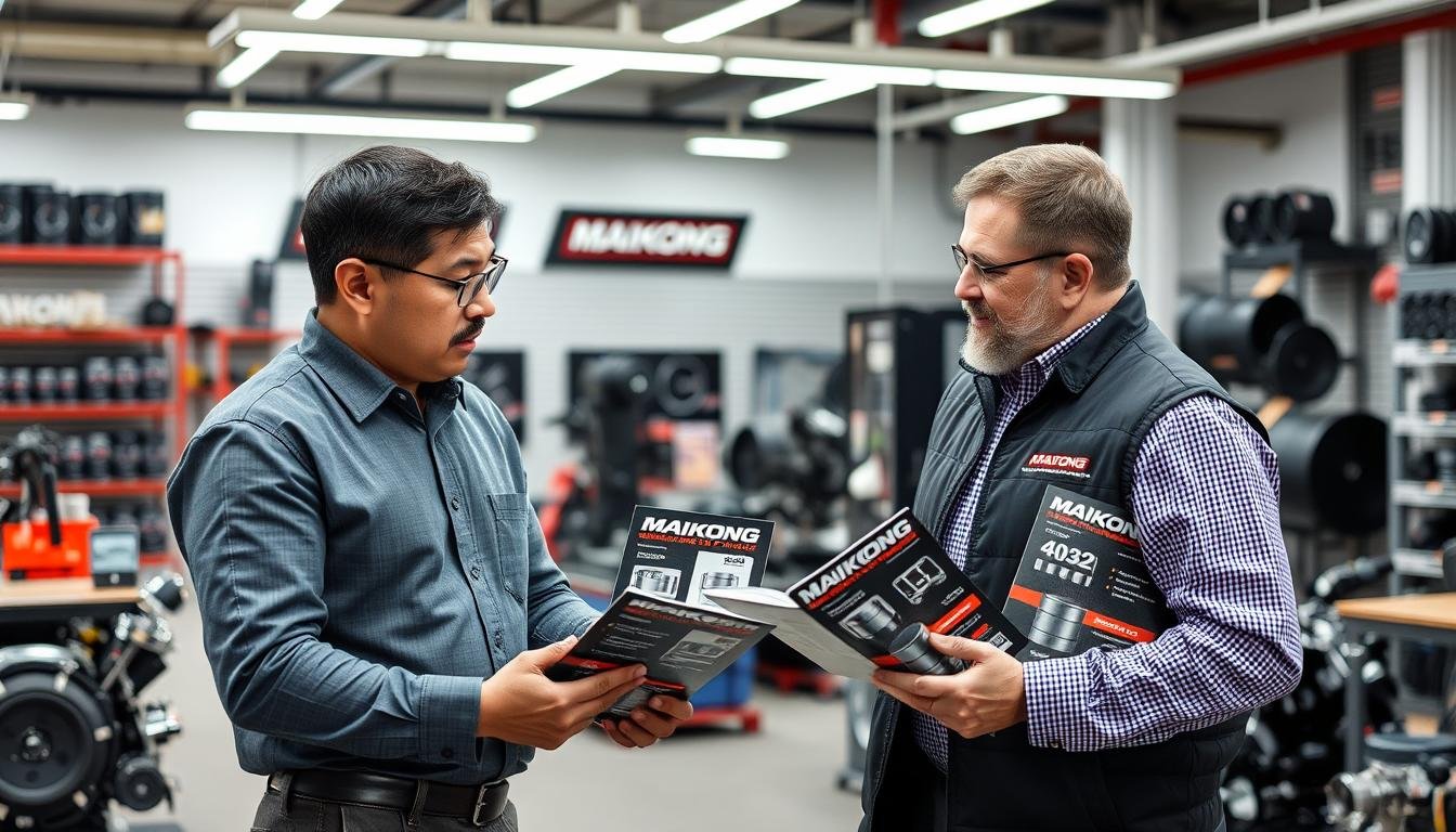 MAIKONG distributor meeting with performance parts retailer