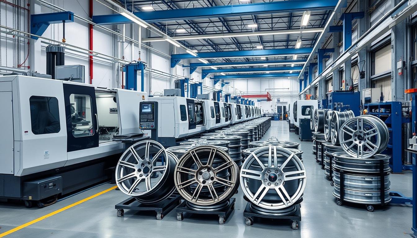 MAIKONG forged aluminum 6061 wheel manufacturing facility showing precision CNC machines and quality control processes