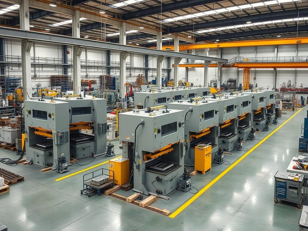 MAIKONG manufacturing facility showing small aluminum forging press operations