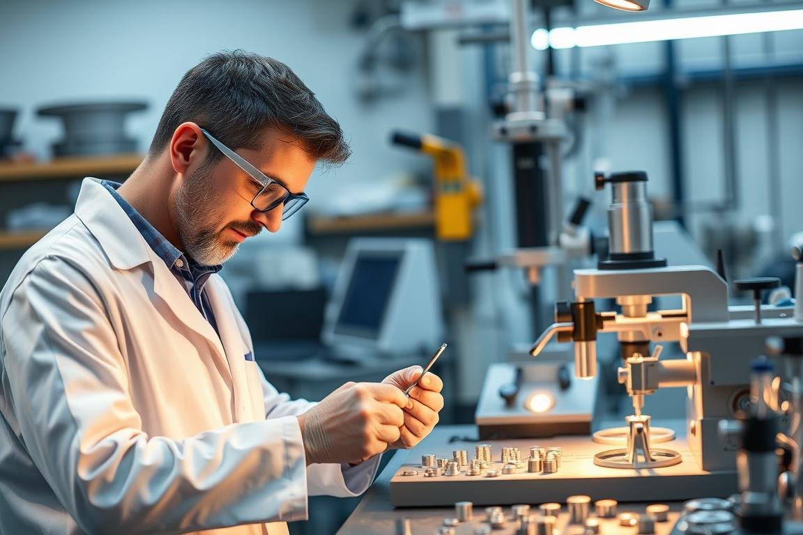 MAIKONG metallurgist analyzing aluminum alloy properties for optimal forging MAIKONG metallurgist analyzing aluminum alloy properties for optimal forging