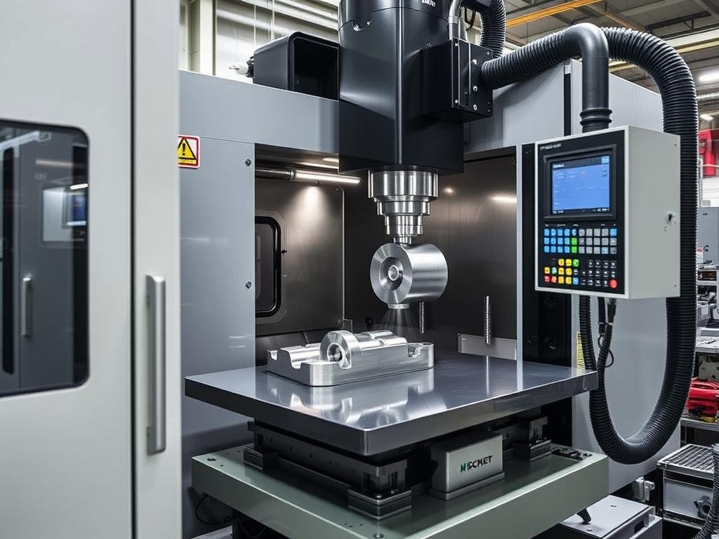 MAIKONG's CNC machining center working on a precision billet part