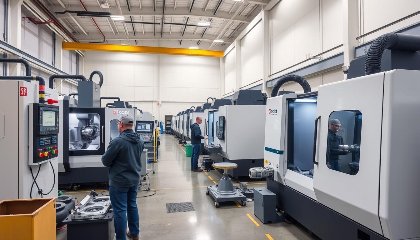 MAIKONG's CNC machining facility processing billet material