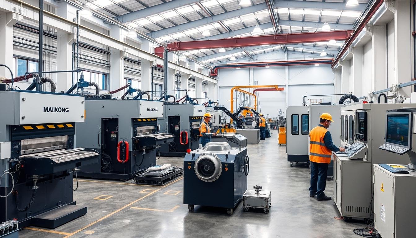 MAIKONG's advanced forging facility showing equipment used in the forged aluminium production process MAIKONG's advanced forging facility showing equipment used in the forged aluminium production process