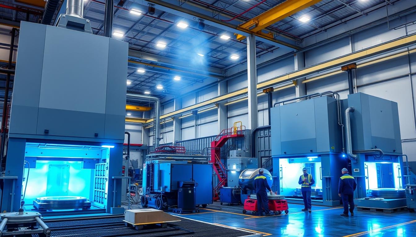 MAIKONG's manufacturing facility showing forging equipment for 6061 aluminum alloy