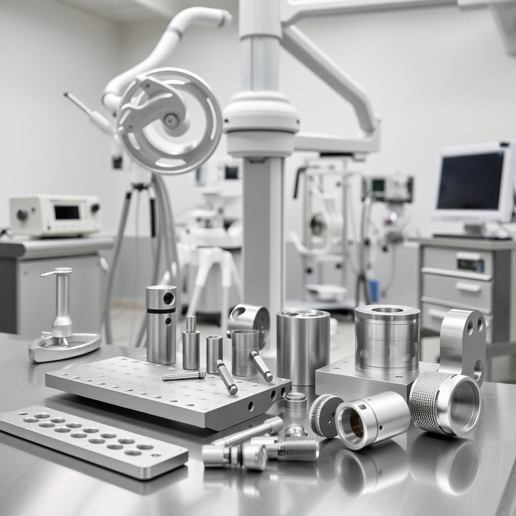Medical equipment utilizing forged 7075 T6 aluminum components