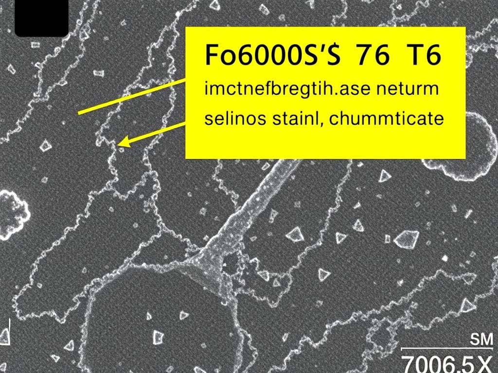 Microscopic grain structure of forged 7075 T6 aluminum showing aligned grain flow