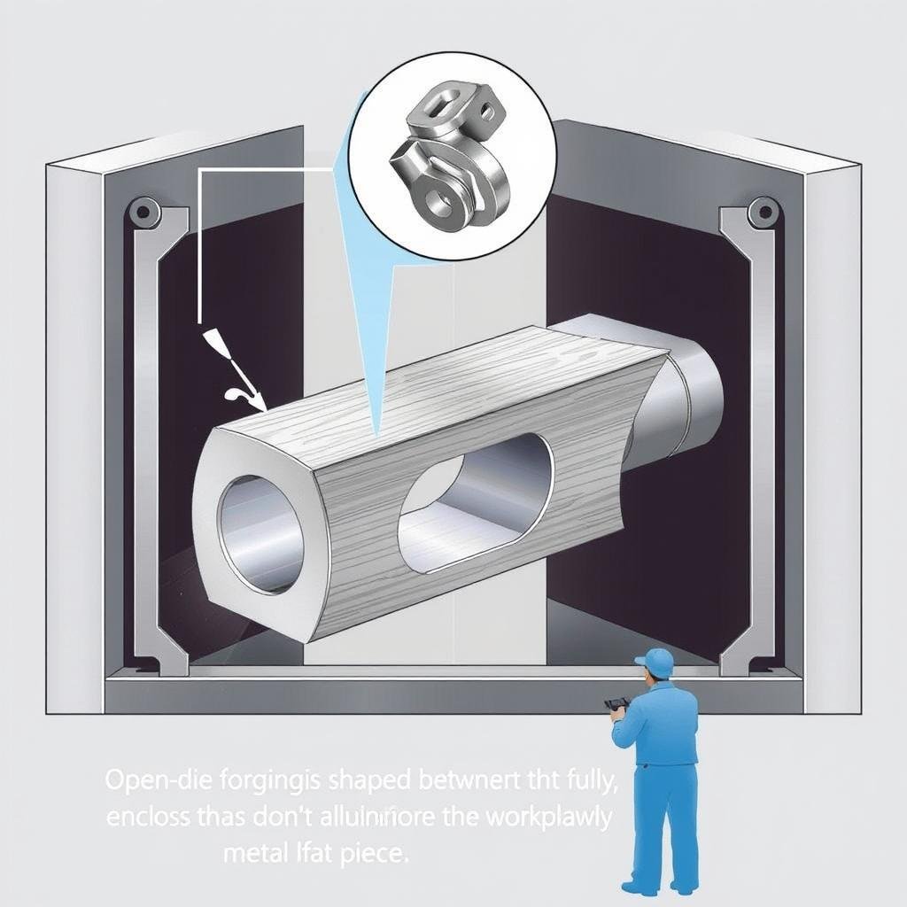Open-die forging process for aluminum