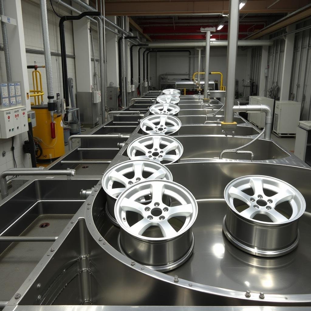 Surface treatment of forged aluminum 6061 wheel