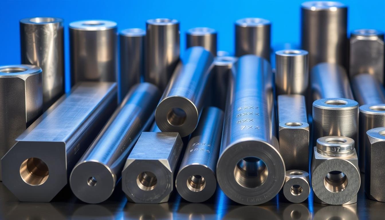 Various aluminum alloy billets prepared for the forged aluminium process Various aluminum alloy billets prepared for the forged aluminium process